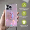 Kever - Metallic - Lichteffect - Roze Hoesje iPhone 16 Pro Max met koord klein -sfeer2_NL