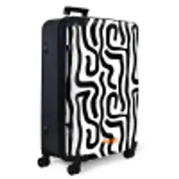 Modern - Lijnen - Zwart NBS - Large koffer - Volwassenen Unisex groot -product1