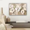 Bloemen - Waterverf - Beige - Kunst canvas 2cm klein -sfeer6