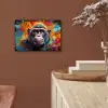 Aap - Gorilla - Graffiti - Dieren - Kleuren aluminium wit klein -sfeer4