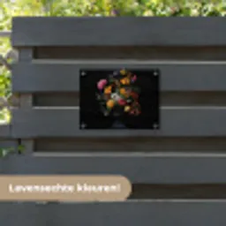 Sierlijk - Boeket - Bladeren tuinposter los doek klein -sfeer3