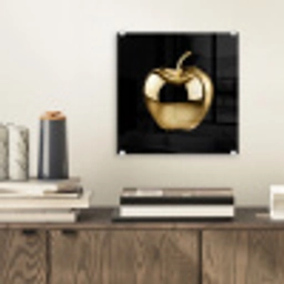 Appel - Goud - Chrome - Zwart plexiglas 5mm klein -sfeer1