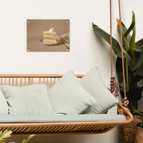 Vanilletaart - Cake - Romig tuinposter los doek klein -sfeer7