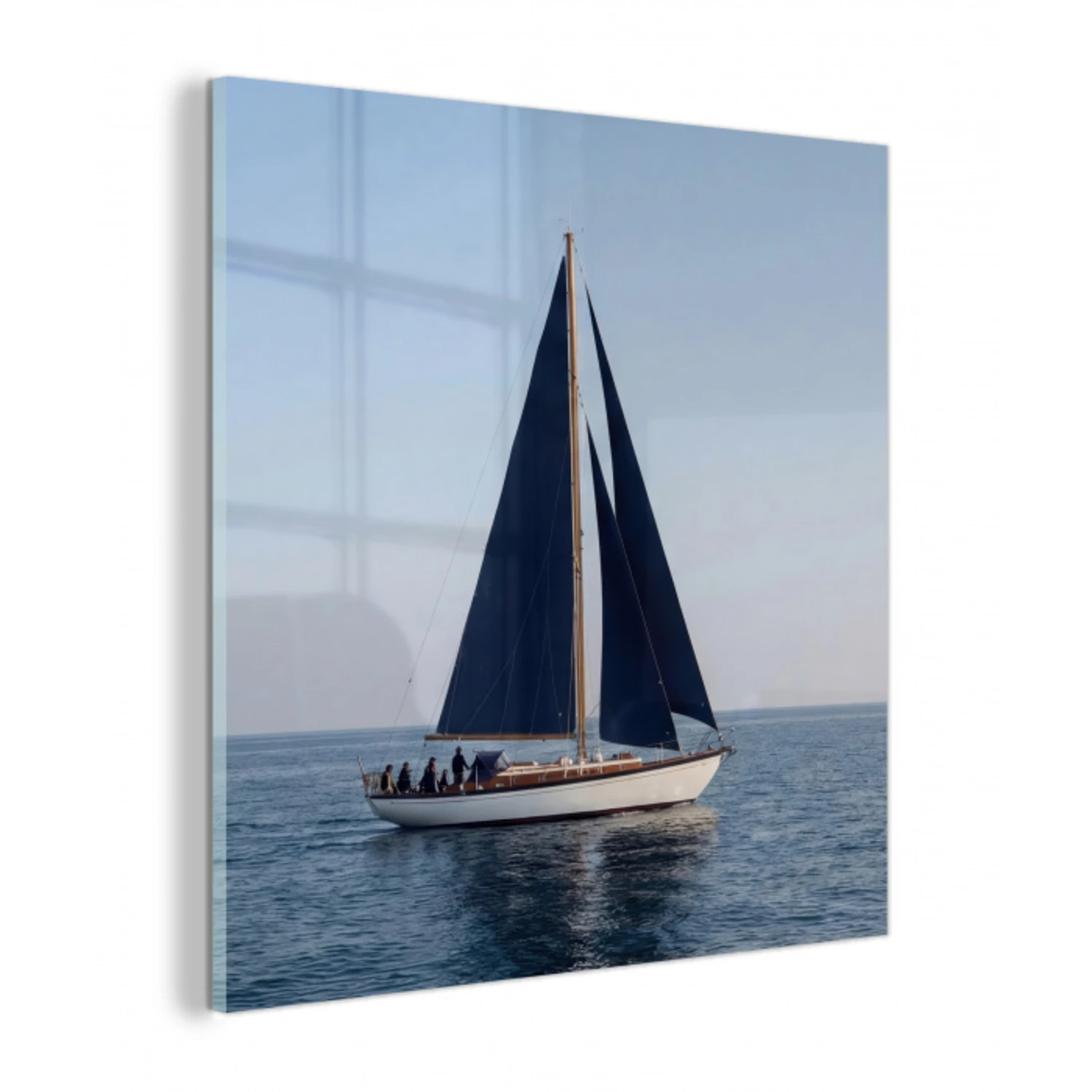 Zeilboot - Zee - Blauw plexiglas 5mm klein -z3d