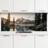 Bergen - Water - Bomen keuken achterwand 2 middel -3d
