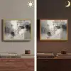 Kleurenpalet - Penseelstreken - Beige - Nevelig Light Box met batterij (Wandlamp) middel -sfeer3