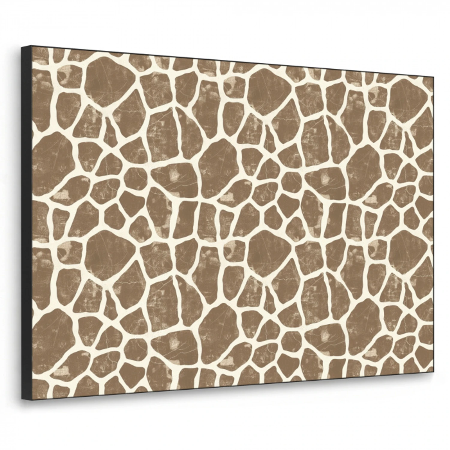 Giraf - Klassiek - Bruin Textielframe zwart klein 947 -3d