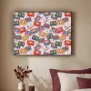 Cassette - Patroon - Roze Textielframe zwart klein 947 -sfeer1