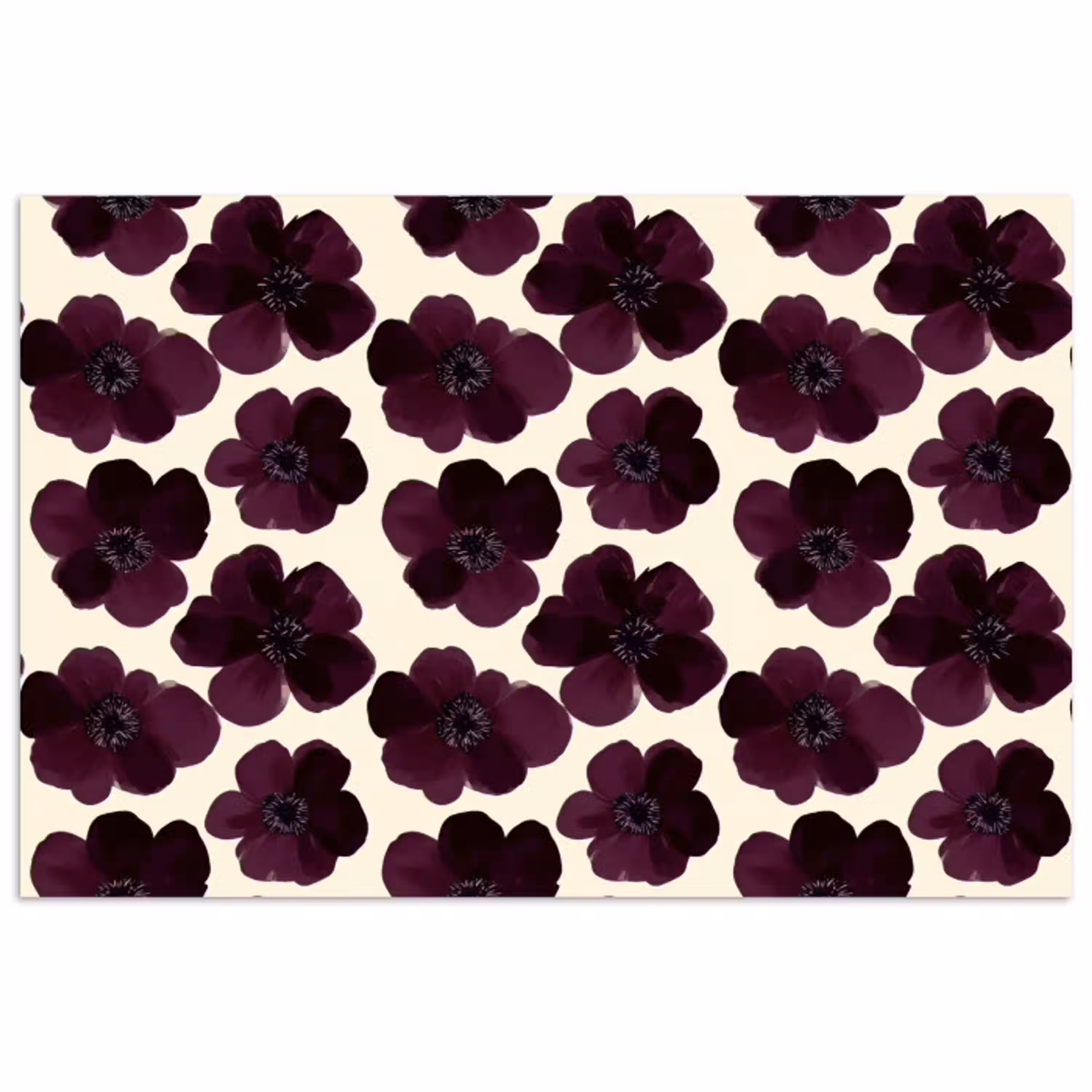 Bloemen - Aquarel - Paars poster papier klein 62 -3d