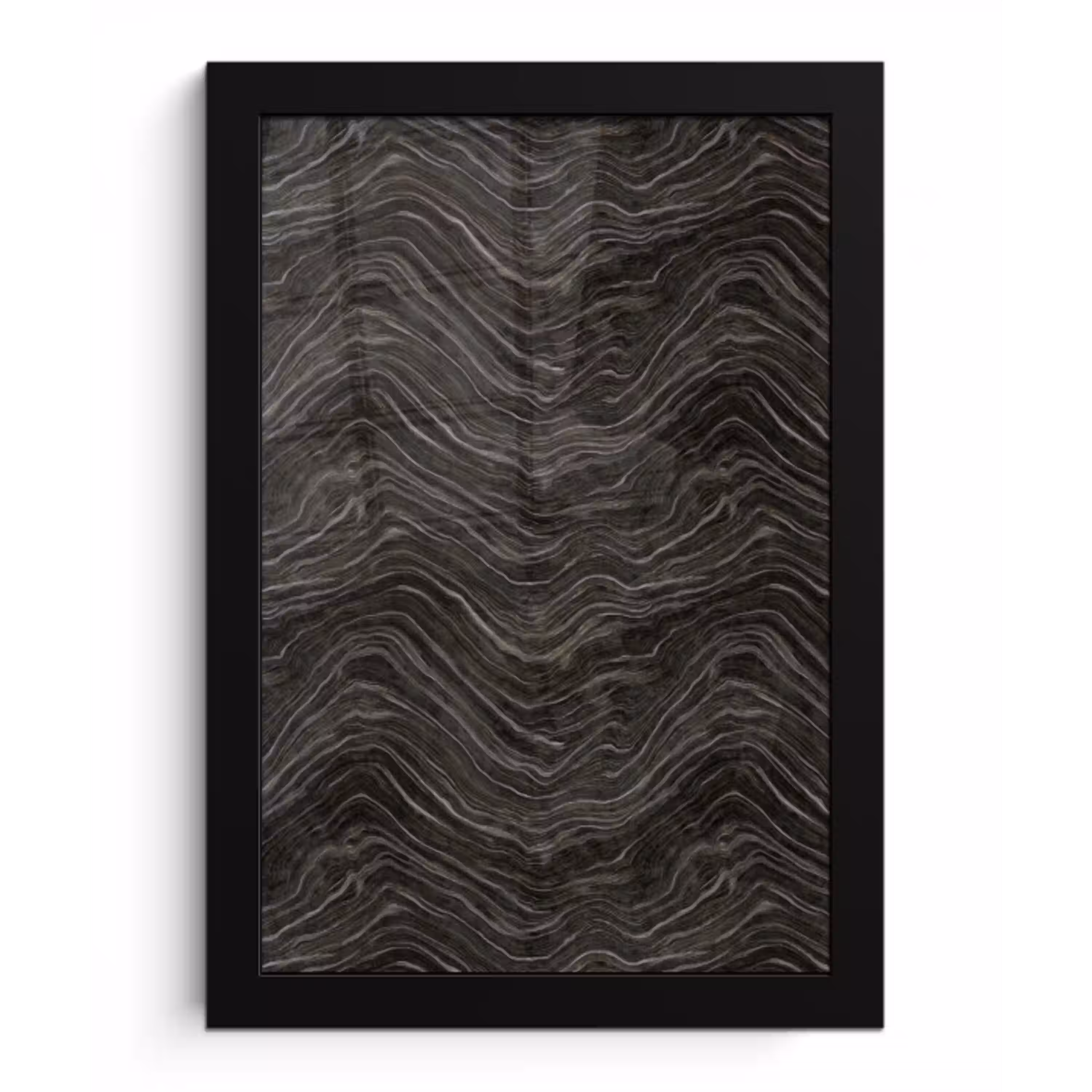 Patroon - Contrast - Antraciet fotolijst zwart zonder passe partout klein 224 -3d
