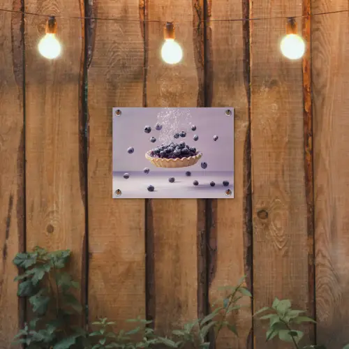 Eten - Taart - Bessen - Blauw tuinposter los doek klein -sfeer1