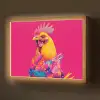 Haan - Kleurrijk - Kimono - Roze Light Box met batterij (Wandlamp) middel -z3d_website