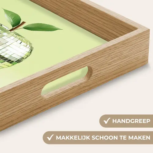 Groen - Disco - Decoratie - Appel Dienblad Rechthoek middel -USP_HandgreepNL