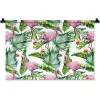 Bladeren - Flamingo - Bloemen - Jungle Wandkleed katoen klein -zz3d