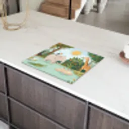 Jungle - Oase - Dieren - Kleurrijk Inductie beschermer vinyl 3mm middel -sfeer8