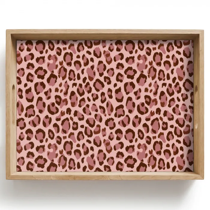 Luipaard - Patroon - Roze Dienblad Rechthoek middel 911 -z3d_shopping