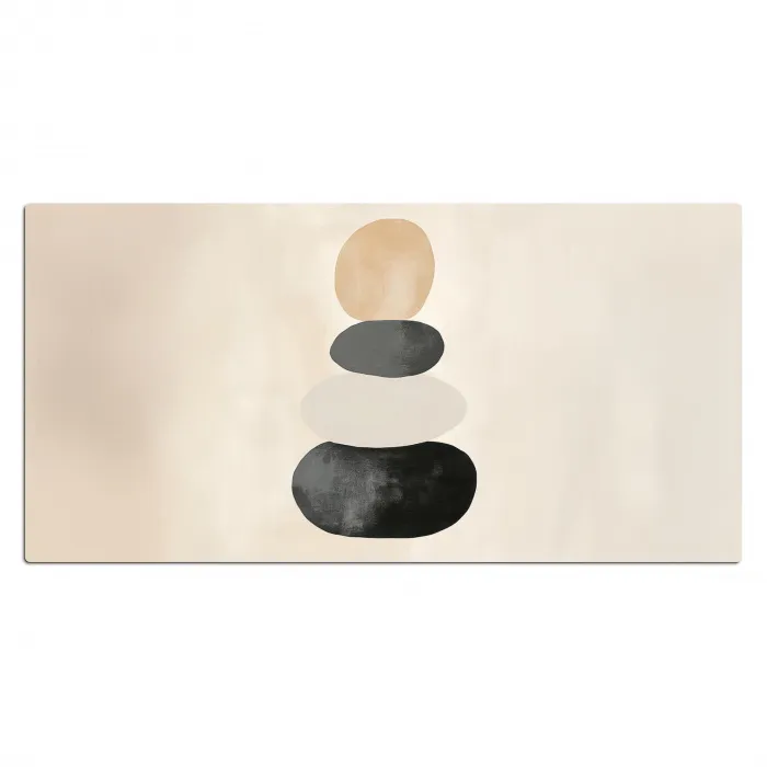 Japandi - Wabi sabi - Beige Muismat XXL klein -3d_leeg