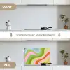 Lijnen - Pasteltinten - Golvend keuken achterwand spatscherm klein -voor_na_NL