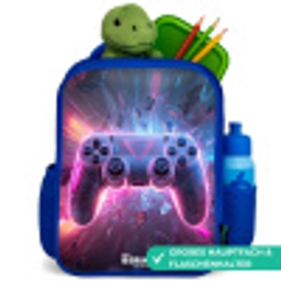 Game - Controller - Neon Kinderrugzak - Blauw middel -inhoud_DE