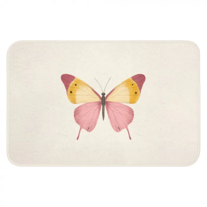 Vlinder - Illustratie - Roze Badmat klein -3d
