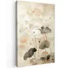 Bloemen - Japandi - Wabi sabi Tuinposter op houten frame 2 cm dik klein -3d