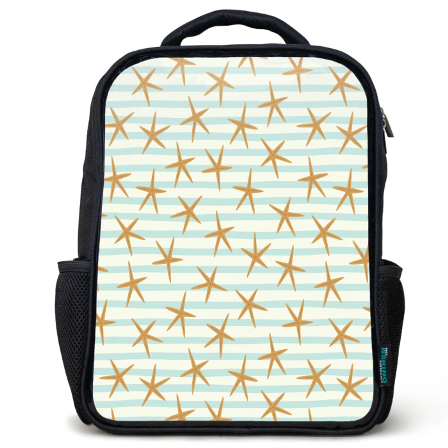 Zee - Ster - Strepen - Blauw Rugzak - Zwart middel 861 -3d