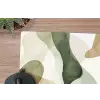 Japandi - Abstract - Groen muismat rubber klein -closeup