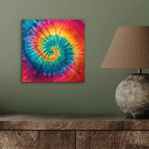Regenboogkleuren - Tie dye - aluminium wit klein -sfeer2