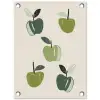 Appels - Groen - Illustratie - Bladeren tuinposter los doek klein -3d