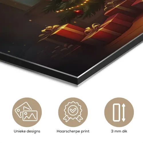 Kerstboom - Cadeau - Kerst - Winter aluminium wit klein -closeup_NL