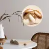 Champignons - Zacht - Beige Wandcirkel behangsticker klein -sfeer3