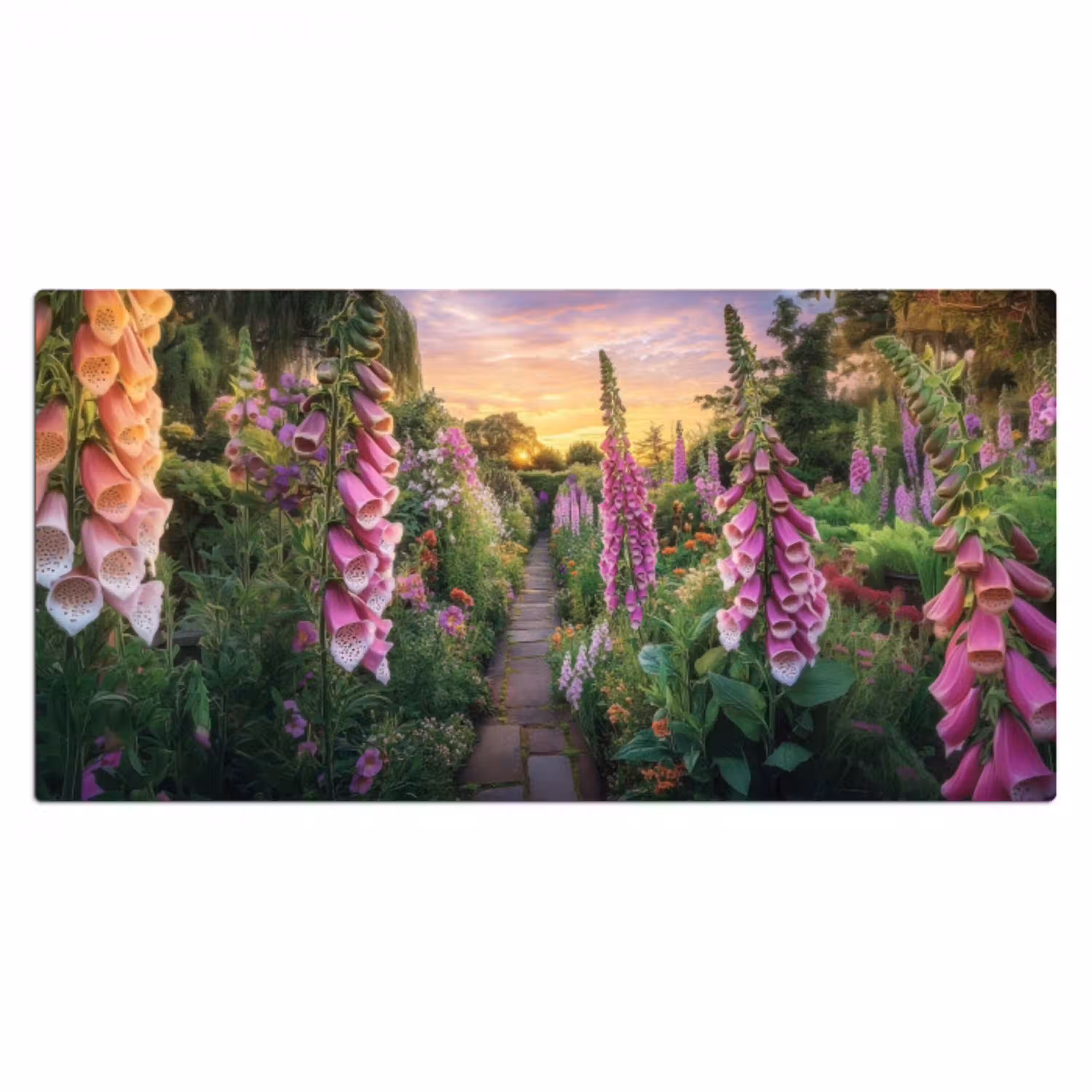 Vingerhoedskruid - Bloemen - Tuin Muismat XXL klein -3d_leeg