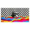 Hamburger - Stippen - Golven - Kleuren Muismat XXL klein -3d_leeg