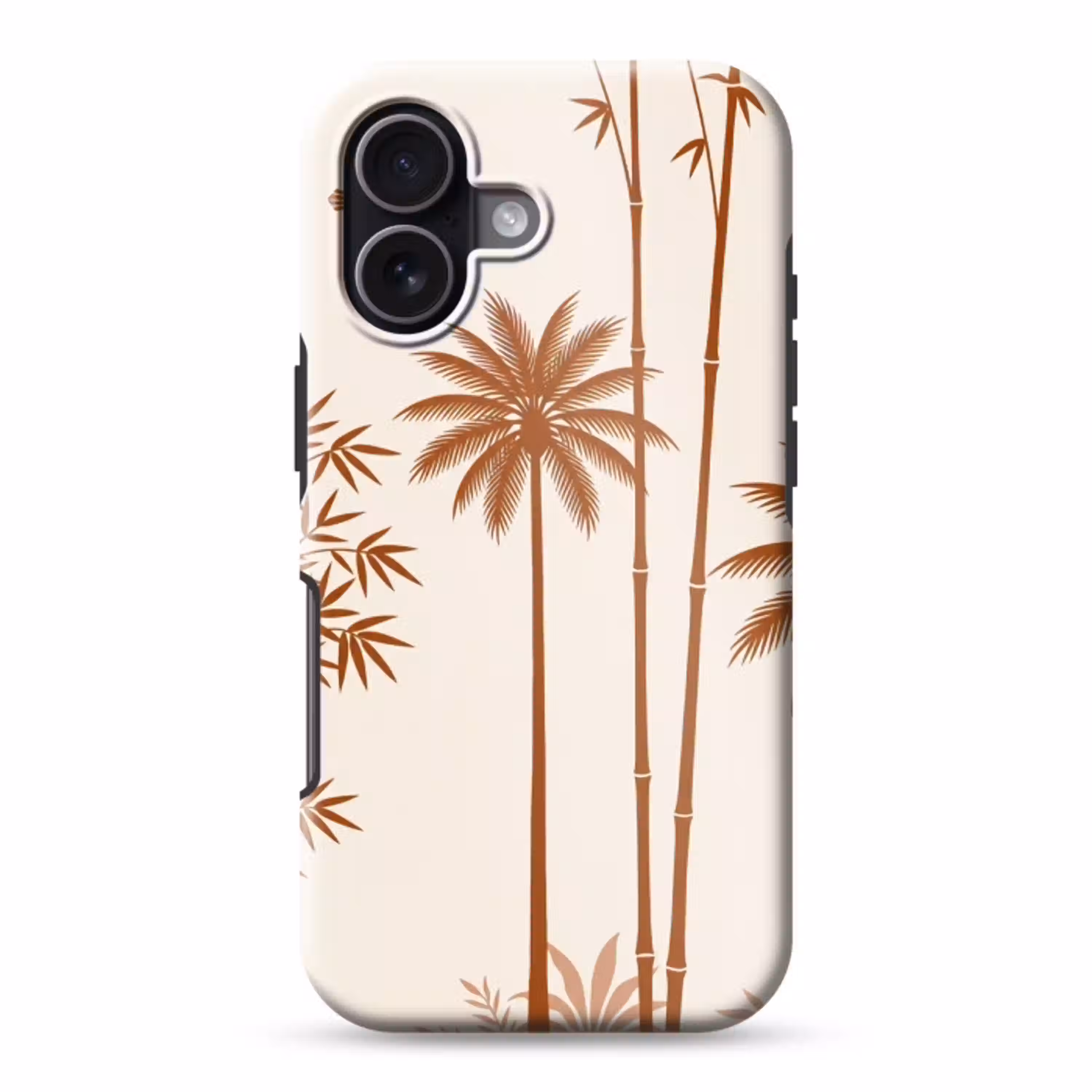 Vogel - Boom - Tropisch - Minimalistisch - Bruin Toughcase MagSafe Apple iPhone 17 klein -3d