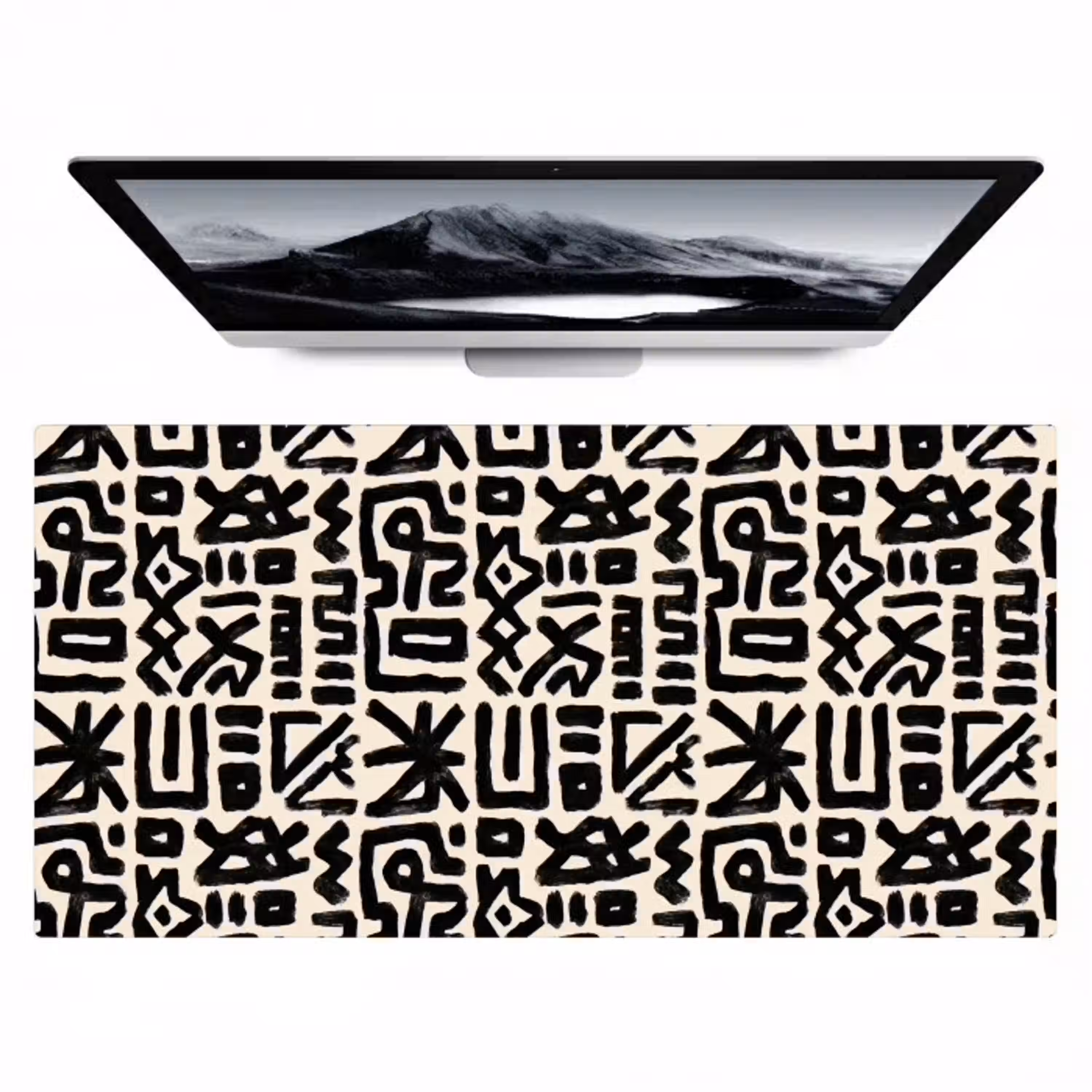 Geometrisch - Figuren - Zwart Muismat XXL klein 681 -zzz3d