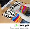 Hamburger - Stippen - Golven - Kleuren Muismat XXL klein -sfeer3