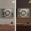 Cirkel - Ringen - Steen - Tinten Light Box met batterij (Wandlamp) middel -sfeer3