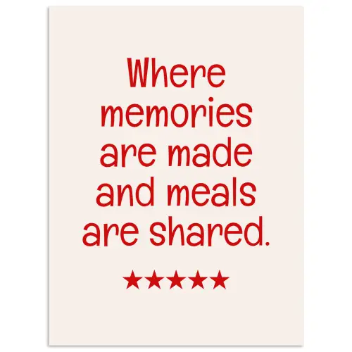 Quote - Sterren - Rood - Memories poster papier klein -3d