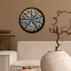 Pizza - Eten - Delftsblauw Wandcirkel kunststof plaat 5mm dik klein -sfeer1