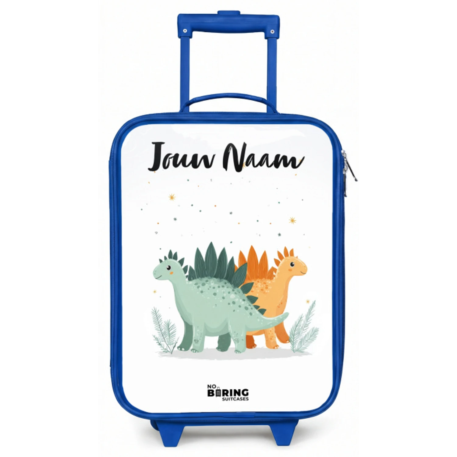 Dinos - Dieren - Sterren Kinderkoffer - Blauw klein -zz3dotto