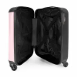 Roze rollerflamingo NBS - Handbagage koffer - Unisex middel -binnenkant