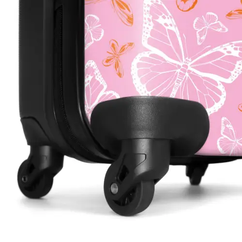 Patroon van gekleurde vlinders NBS - Handbagage koffer - Kinderen Unisex middel -wiel