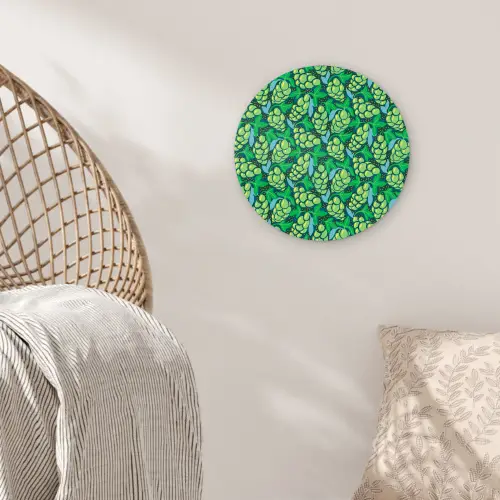 Druiven - Tros - Groen Wandcirkel kunststof plaat 5mm dik klein 188 -sfeer5