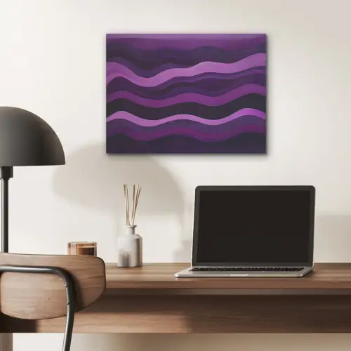 Lijnen - Golven - Paars - Abstract PET vilt klein -sfeer5