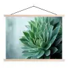 Vetplant - Bladeren - Groen - Wazig textielposter latten blank klein -3d
