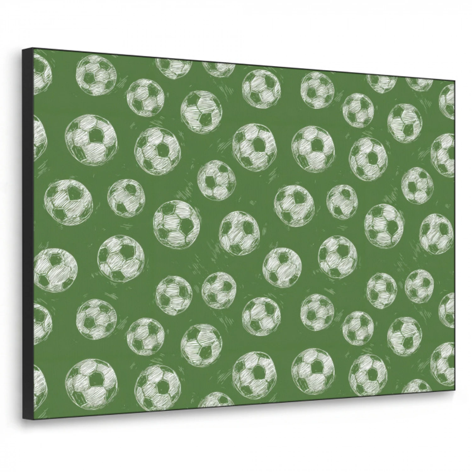Voetbal - Sport - Groen Textielframe zwart klein 947 -3d