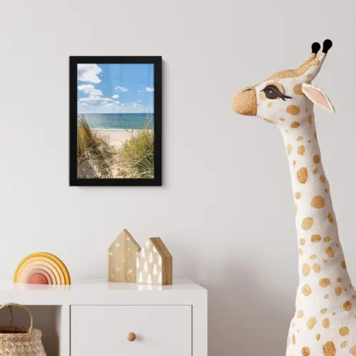 Duin - Gras - Zee - Strand fotolijst zwart zonder passe partout klein -usfeer4_kinderkamer