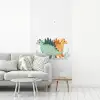 Planten - Sterren - Dinosaurussen - Oranje fotobehang vinyl groot -woonkamer