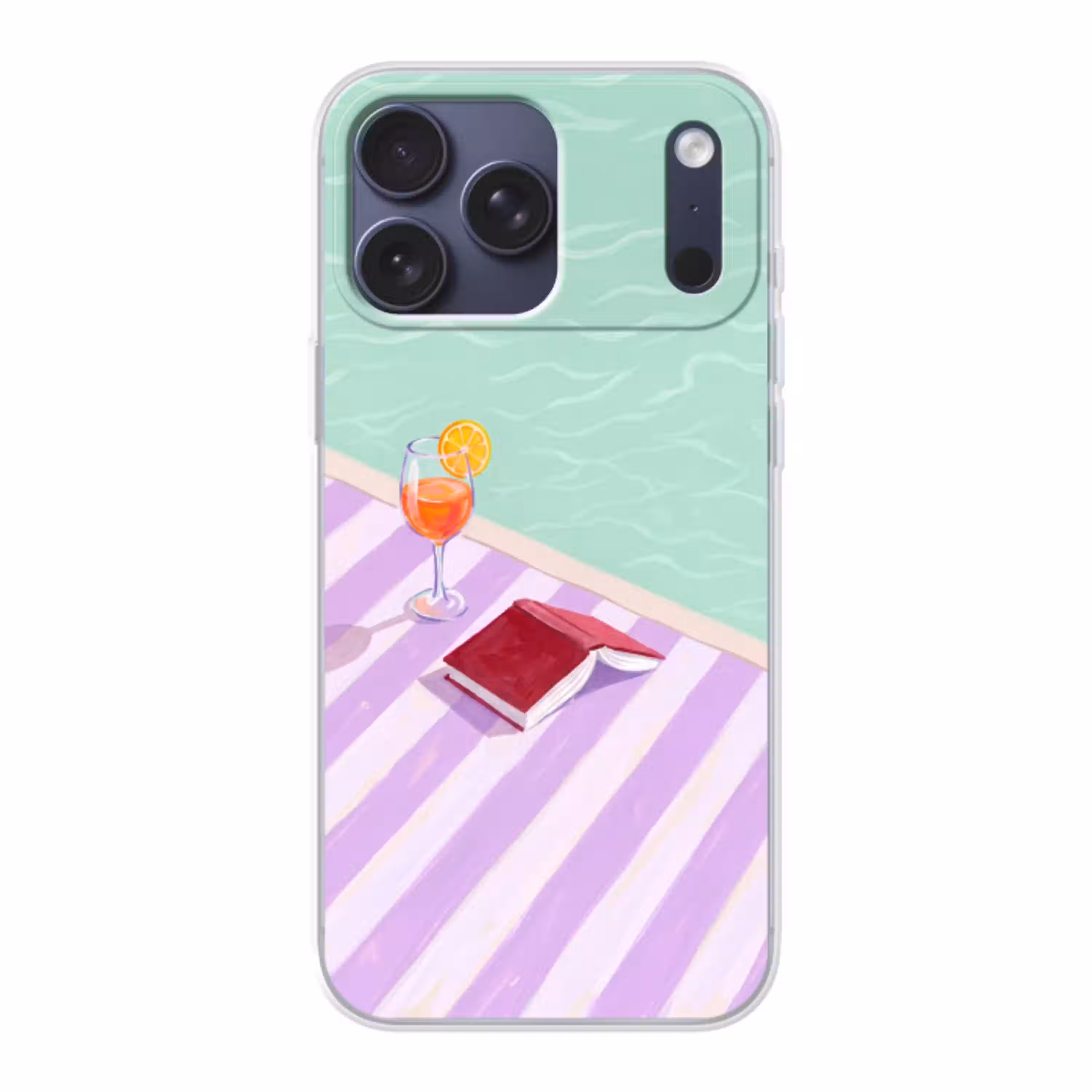 Cocktail - Zwembad - Zomer Telefoonhoesje iPhone 17 Pro Max klein -3d
