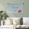 Kiss my ass - Lip - Blauw Wandkleed katoen klein -sfeer7